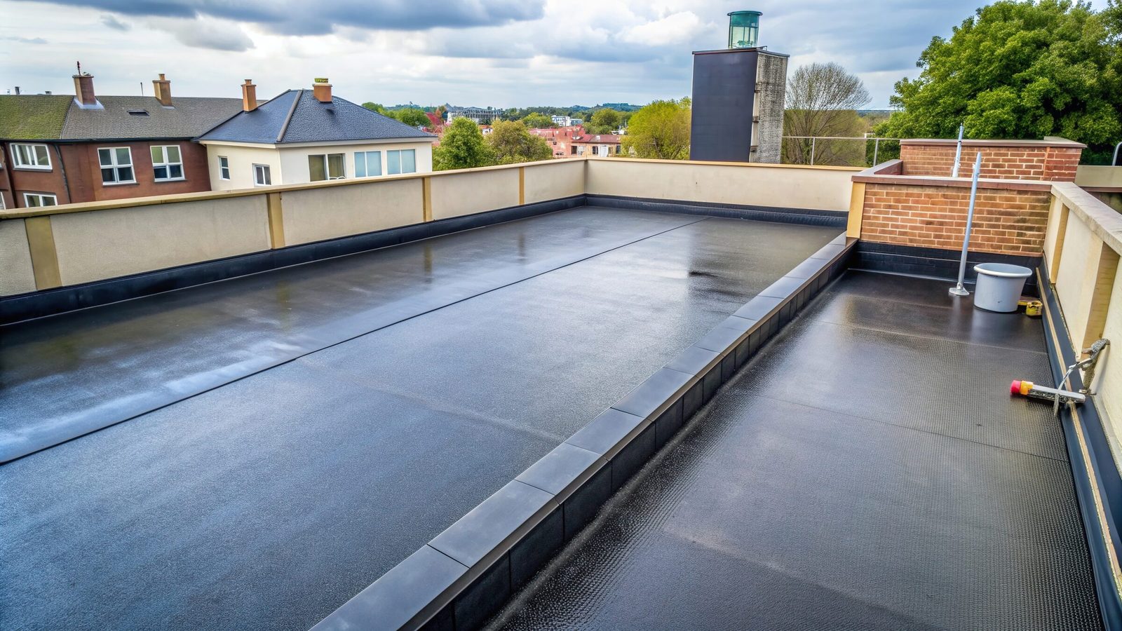 Flat roof installation on a home addition in Lake Ariel and Lords Valley, PA