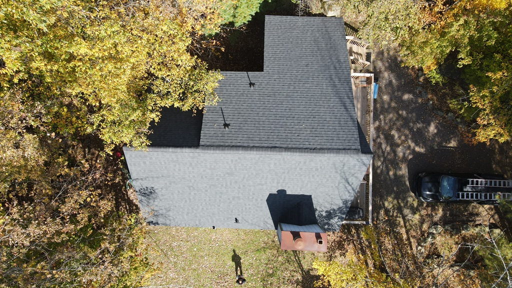 A finished home with a new ShingleMe roof